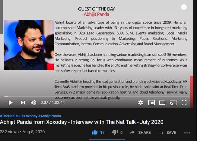 Abhijit Panda Interview with The Net Talks